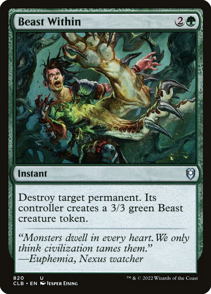 Magic the Gathering Card - Beast Within - MTG Circle