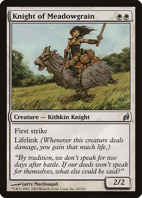 Magic the Gathering Card - Knight of Meadowgrain - MTG Circle