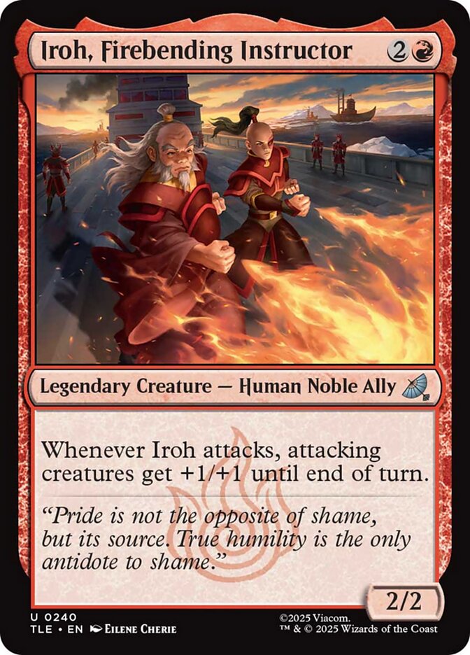 Magic the Gathering Card - Iroh, Firebending Instructor - MTG Circle