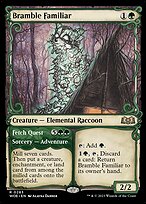 Magic the Gathering Card - Bramble Familiar // Fetch Quest - MTG Circle