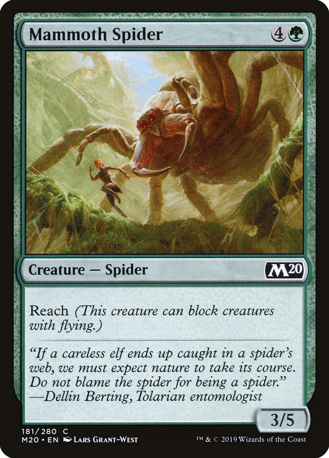 Magic the Gathering Card - Mammoth Spider - MTG Circle