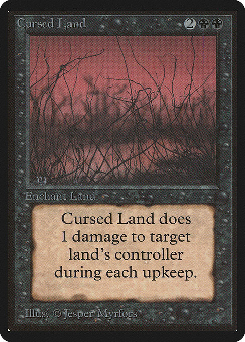 Magic the Gathering Card - Cursed Land - MTG Circle