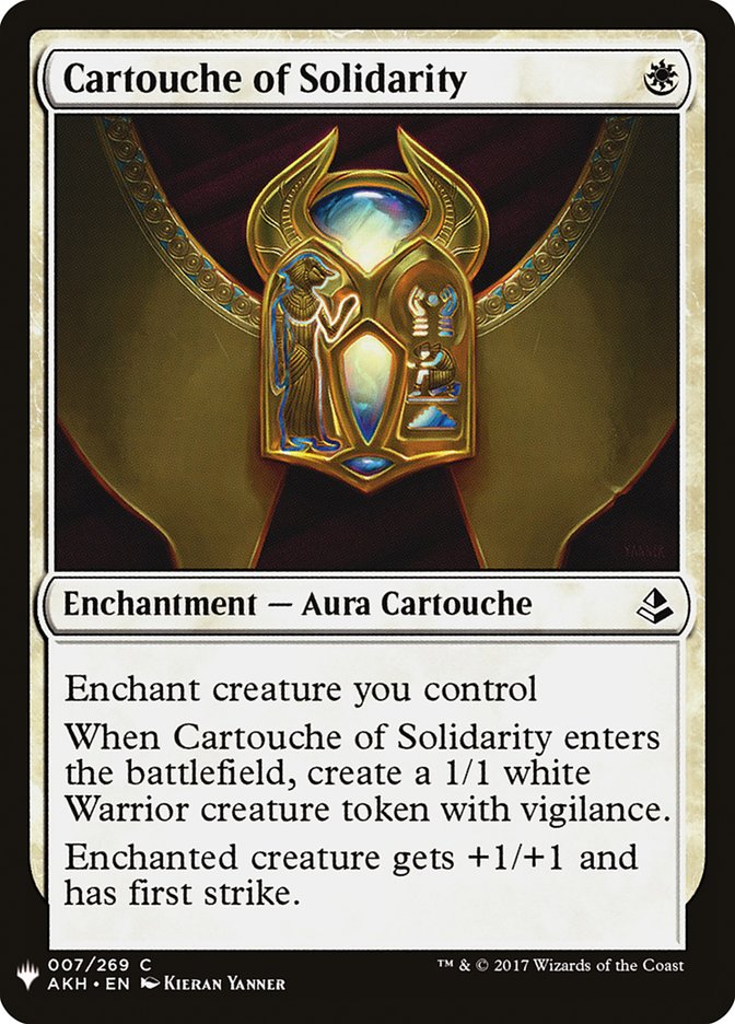 Magic the Gathering Card - Cartouche of Solidarity - MTG Circle
