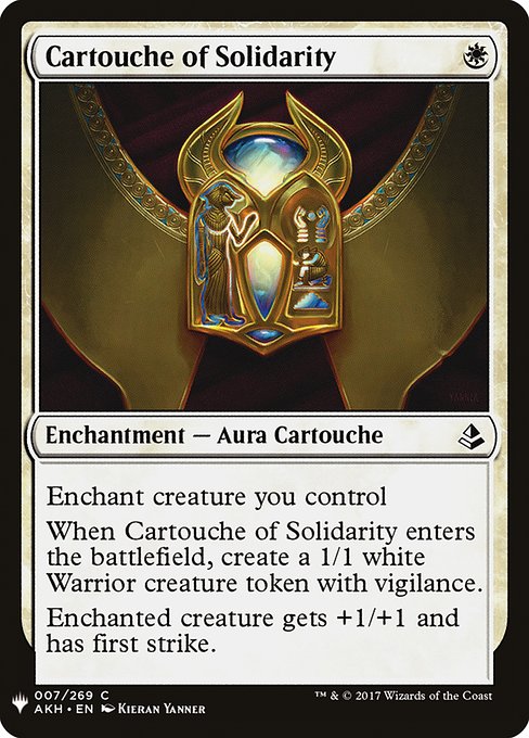 Magic the Gathering Card - Cartouche of Solidarity - MTG Circle
