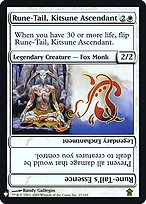 Magic the Gathering Card - Rune-Tail, Kitsune Ascendant // Rune-Tail's Essence - MTG Circle