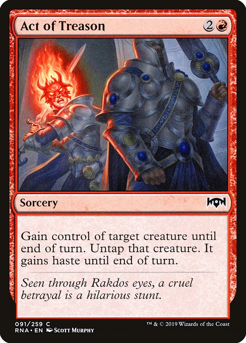 Magic the Gathering Card - Act of Treason - MTG Circle