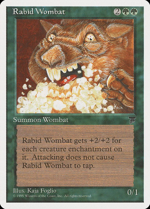 Magic the Gathering Card - Rabid Wombat - MTG Circle