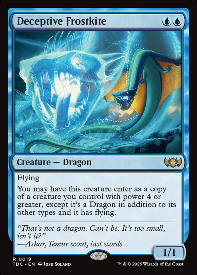Magic the Gathering Card - Deceptive Frostkite - MTG Circle