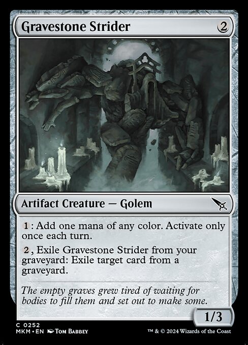 Magic the Gathering Card - Gravestone Strider - MTG Circle