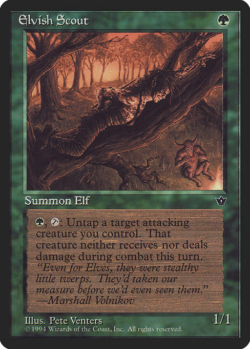 Magic the Gathering Card - Elvish Scout - MTG Circle