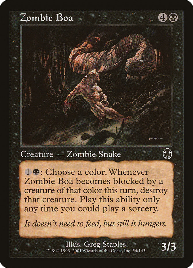 Magic the Gathering Card - Zombie Boa - MTG Circle