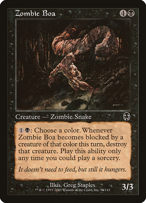 Magic the Gathering Card - Zombie Boa - MTG Circle