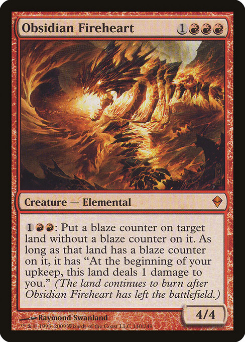 Magic the Gathering Card - Obsidian Fireheart - MTG Circle
