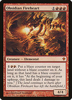 Magic the Gathering Card - Obsidian Fireheart - MTG Circle