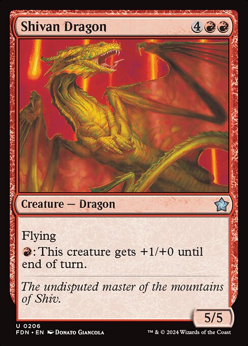 Magic the Gathering Card - Shivan Dragon - MTG Circle