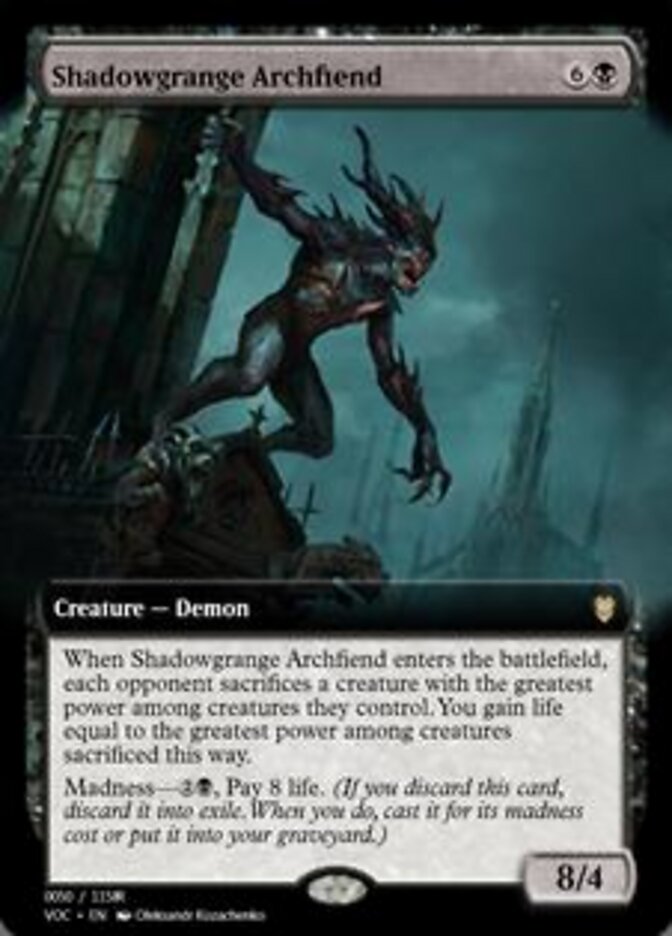 Magic the Gathering Card - Shadowgrange Archfiend - MTG Circle