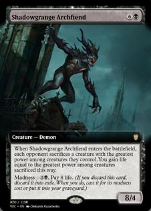 Magic the Gathering Card - Shadowgrange Archfiend - MTG Circle