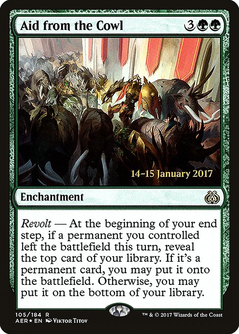Magic the Gathering Card - Aid from the Cowl - MTG Circle