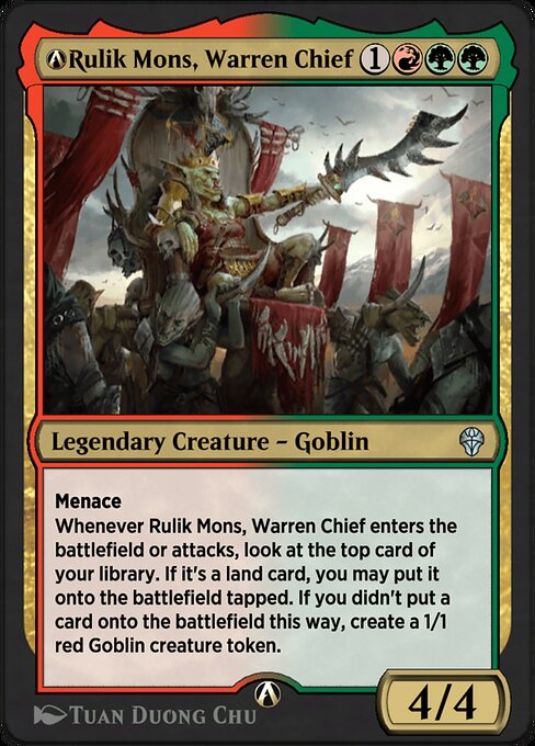 Magic the Gathering Card - A-Rulik Mons, Warren Chief - MTG Circle