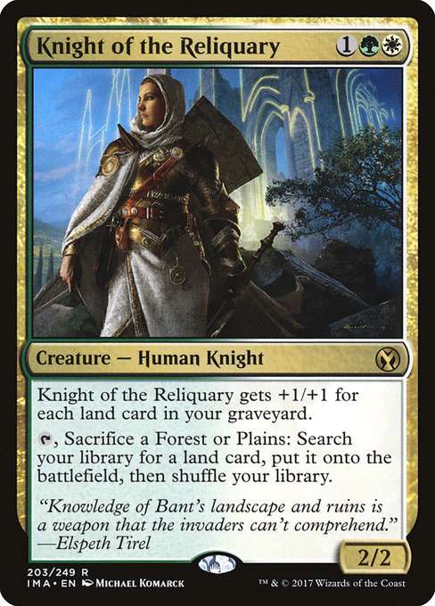 Magic the Gathering Card - Knight of the Reliquary - MTG Circle