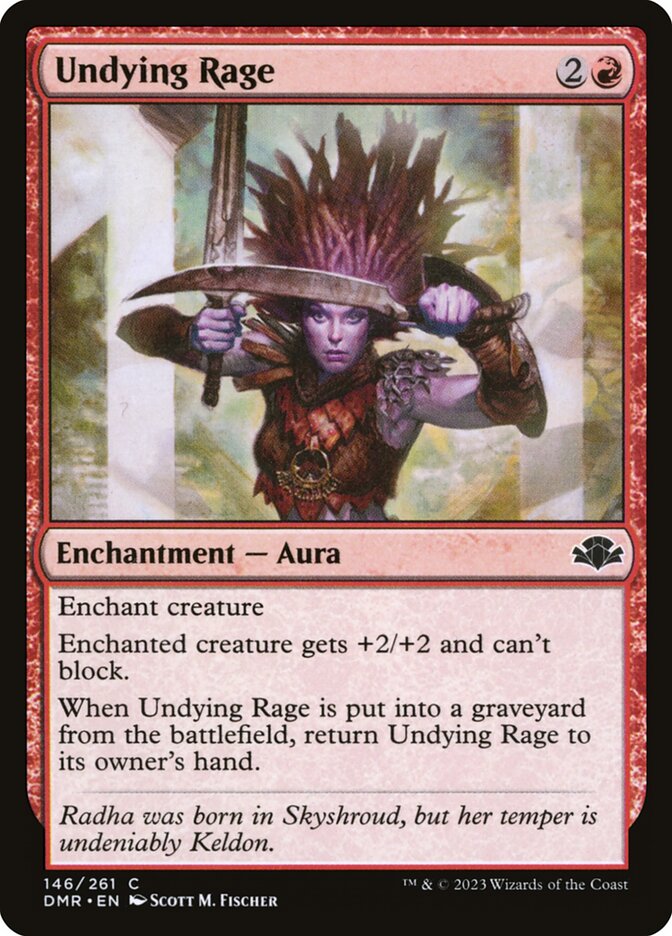 Magic the Gathering Card - Undying Rage - MTG Circle