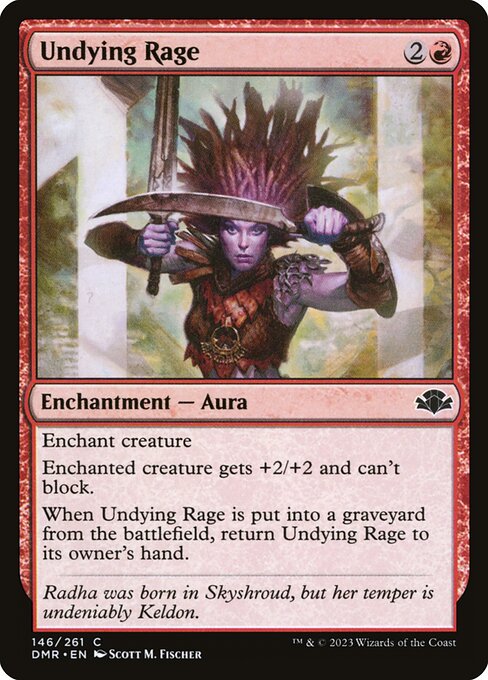 Magic the Gathering Card - Undying Rage - MTG Circle