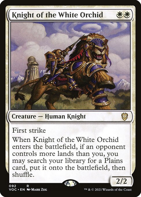 Magic the Gathering Card - Knight of the White Orchid - MTG Circle