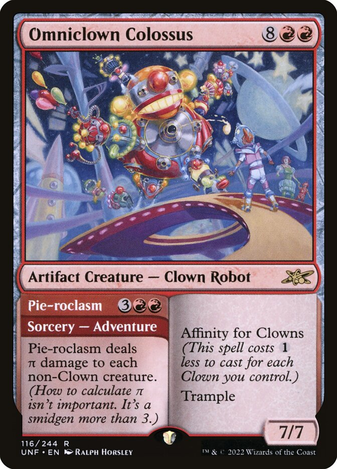 Magic the Gathering Card - Omniclown Colossus // Pie-roclasm - MTG Circle
