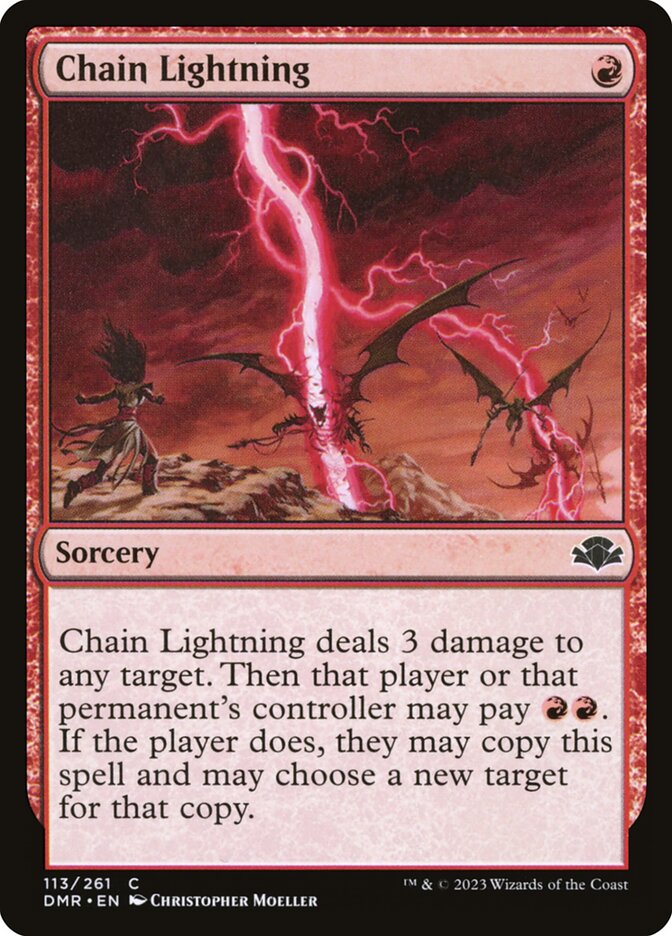 Magic the Gathering Card - Chain Lightning - MTG Circle