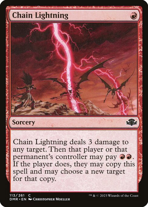 Magic the Gathering Card - Chain Lightning - MTG Circle