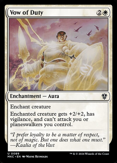 Magic the Gathering Card - Vow of Duty - MTG Circle