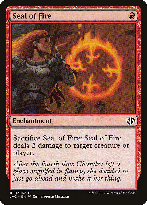 Magic the Gathering Card - Seal of Fire - MTG Circle