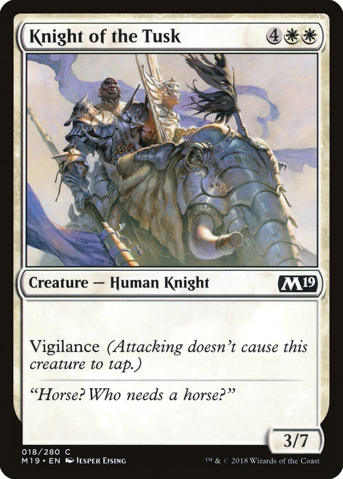Magic the Gathering Card - Knight of the Tusk - MTG Circle