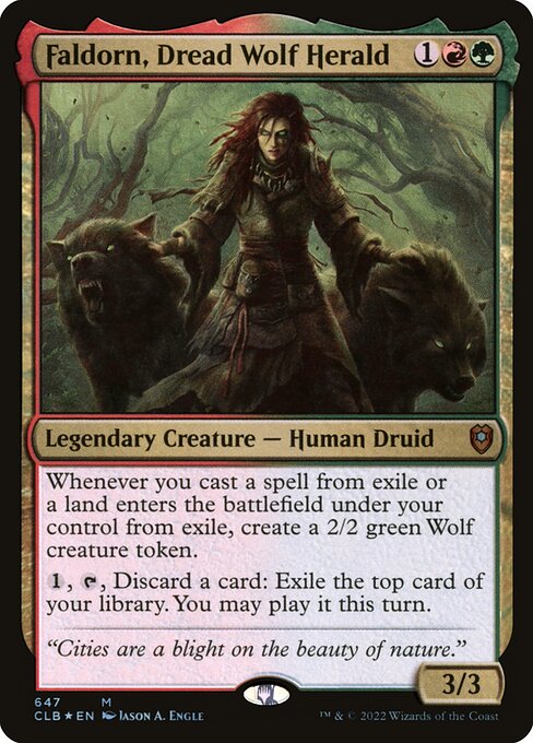 Magic the Gathering Card - Faldorn, Dread Wolf Herald - MTG Circle