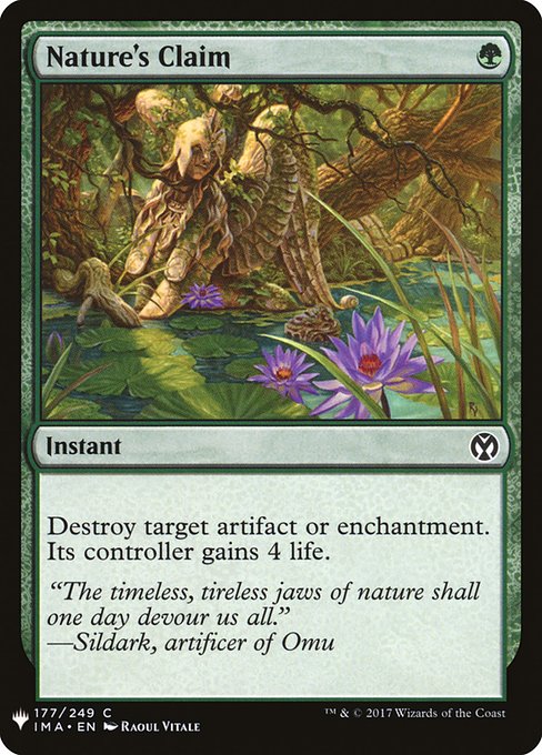 Magic the Gathering Card - Nature's Claim - MTG Circle