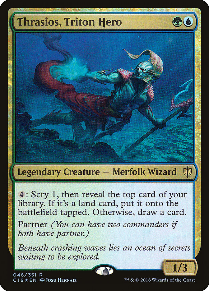 Magic the Gathering Card - Thrasios, Triton Hero - MTG Circle