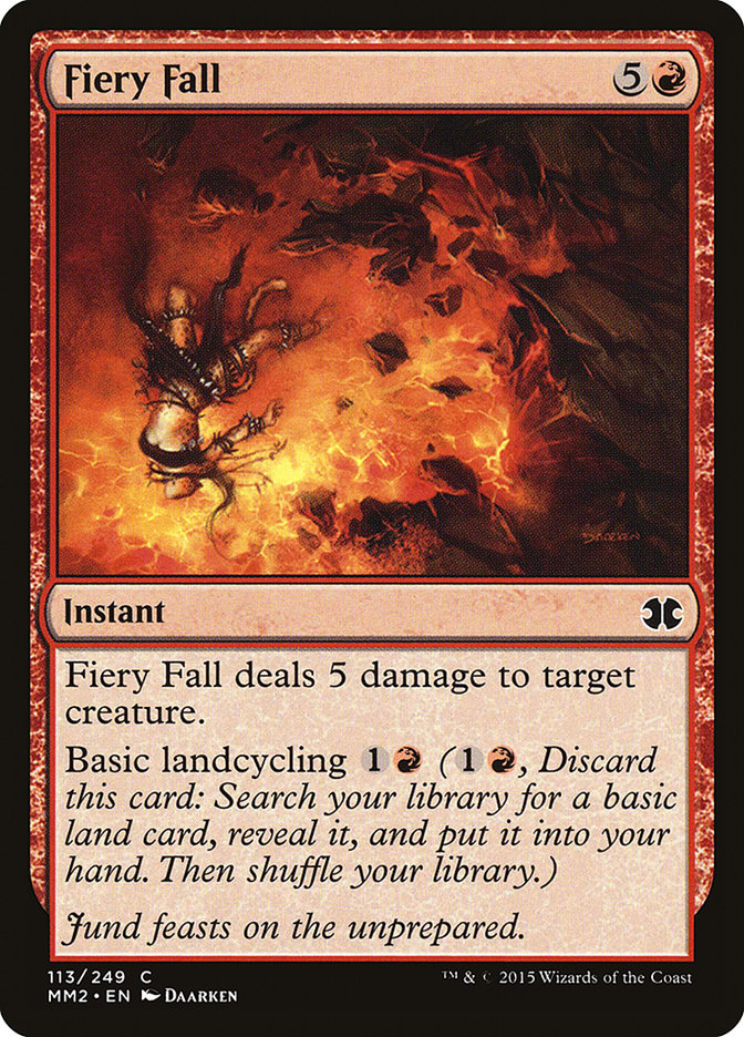 Magic the Gathering Card - Fiery Fall - MTG Circle