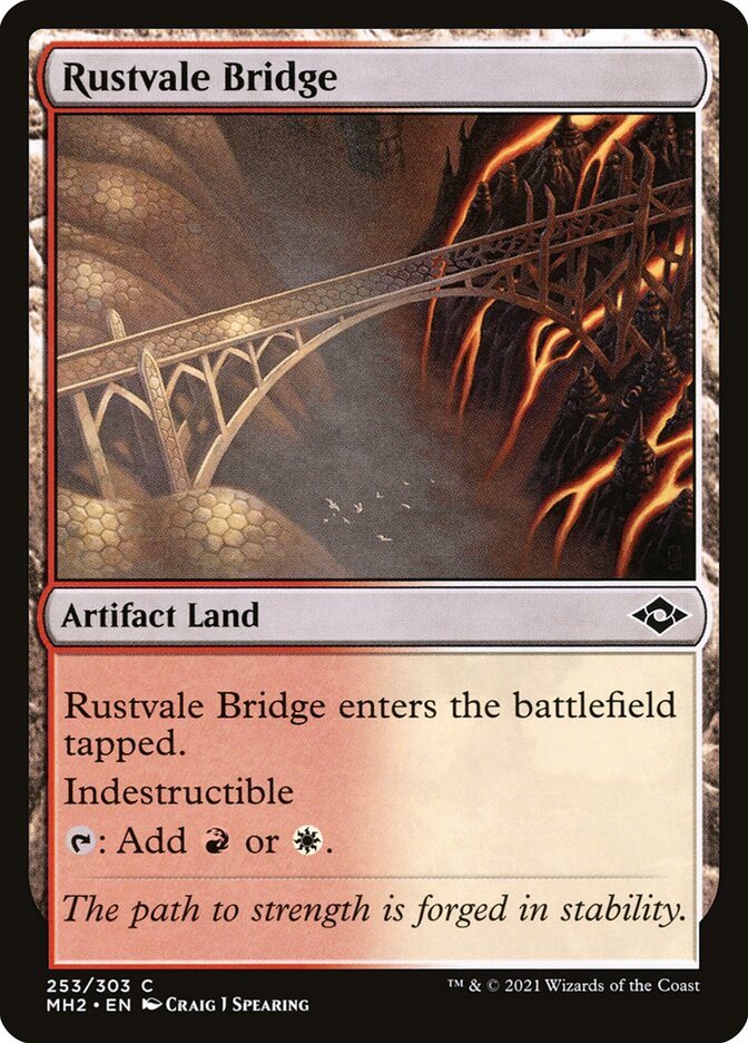 Magic the Gathering Card - Rustvale Bridge - MTG Circle