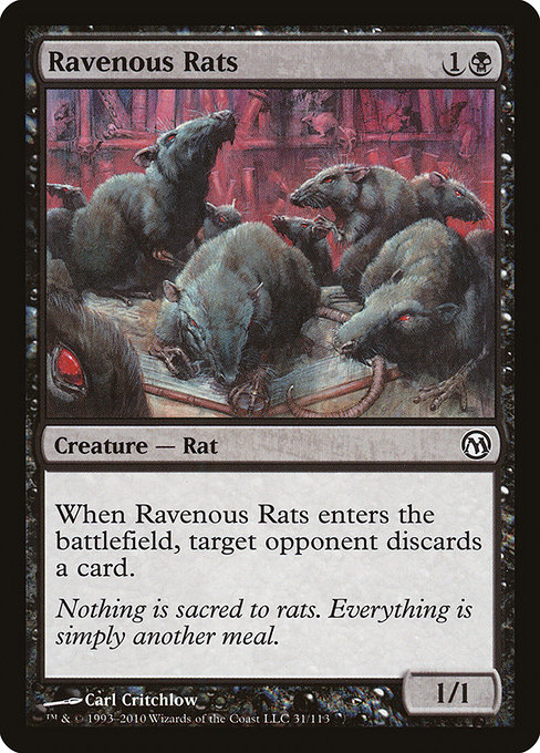 Magic the Gathering Card - Ravenous Rats - MTG Circle