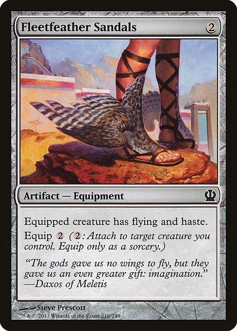 Magic the Gathering Card - Fleetfeather Sandals - MTG Circle