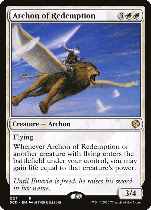 Magic the Gathering Card - Archon of Redemption - MTG Circle