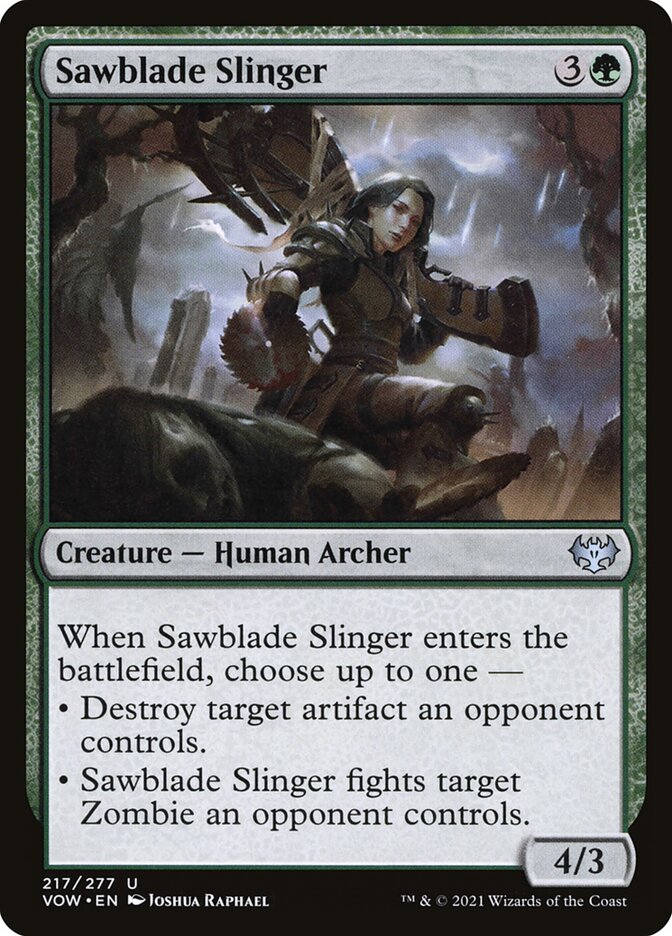Magic the Gathering Card - Sawblade Slinger - MTG Circle