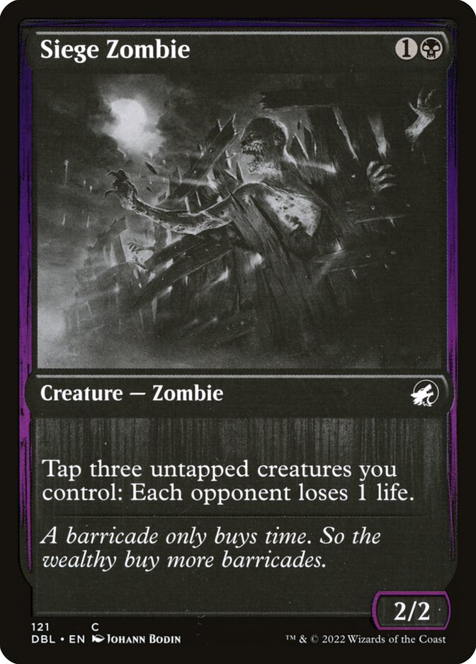 Magic the Gathering Card - Siege Zombie - MTG Circle