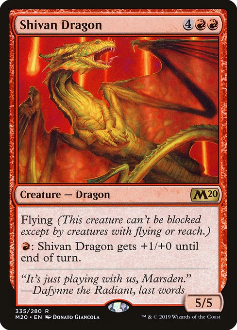 Magic the Gathering Card - Shivan Dragon - MTG Circle