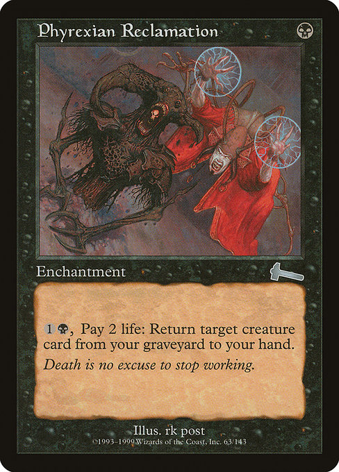 Magic the Gathering Card - Phyrexian Reclamation - MTG Circle
