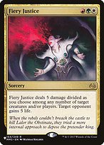Magic the Gathering Card - Fiery Justice - MTG Circle