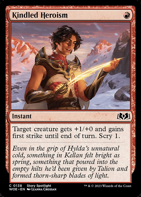 Magic the Gathering Card - Kindled Heroism - MTG Circle