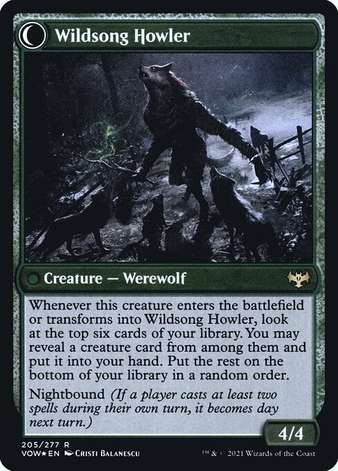 Magic the Gathering Card - Wildsong Howler - MTG Circle