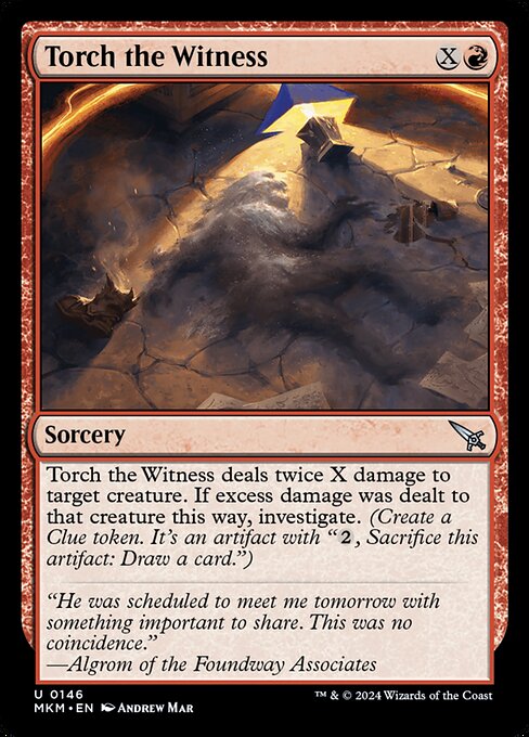 Magic the Gathering Card - Torch the Witness - MTG Circle