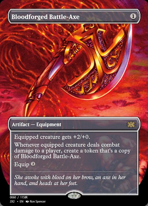 Magic the Gathering Card - Bloodforged Battle-Axe - MTG Circle